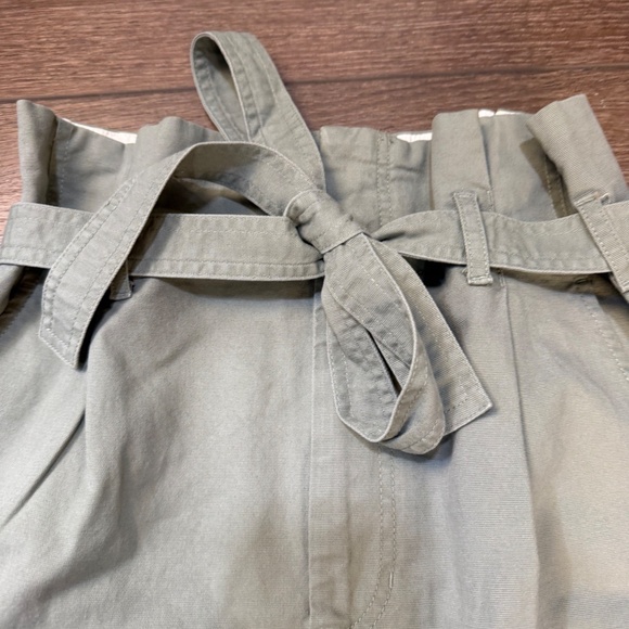 Gap Women's Paperbag Waist Tie Waist Skirt Size 6 Green Tencel Straight Skirt - Picture 2 of 11